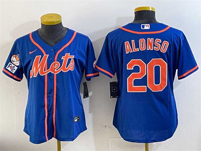 Women%27s New York Mets #20 Pete Alonso Royal 2025 Spring Training Cool Base Stitched Jersey